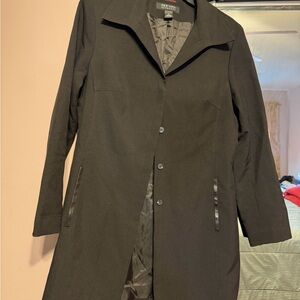 New York & Company Elegant Black Trench Coat